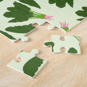 Green Spinach Blätter Muster Puzzle (Seite)