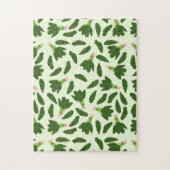 Green Spinach Blätter Muster Puzzle (Vertikal)