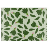 Green Spinach Blätter Muster Schneidebrett (Vorderseite)