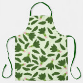 Green Spinach Blätter Muster Schürze (Vorderseite)