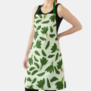 Green Spinach Blätter Muster Schürze