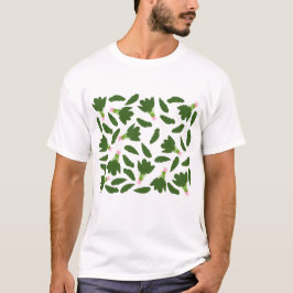Green Spinach Blätter Muster T-Shirt