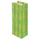 Green Spiral Geschenktasche Geschenktüte Für Weinflaschen (Rückseite Schrägansicht)