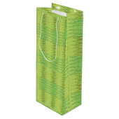 Green Spiral Geschenktasche Geschenktüte Für Weinflaschen (Vorderseite Schrägansicht)