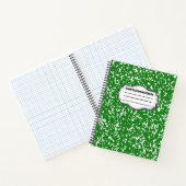 Green Spiral Graph Paper Komposition Notebook  Notizblock (Innenseite)