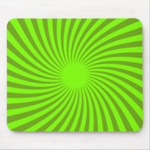 Green Spiral Mouse Pad Mousepad
