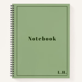 Green Spiral Notebook Notizblock