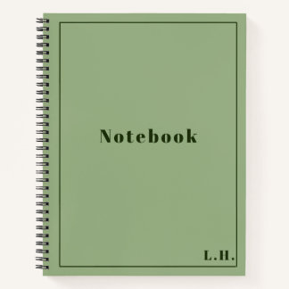 Green Spiral Notebook Notizblock