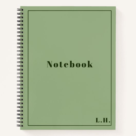 Green Spiral Notebook Notizblock (Vorderseite)