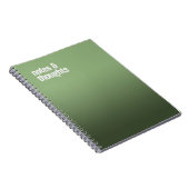 Green Spiral Notebook - "Notizen & Gedanken" Notizblock (Rechte Seite)