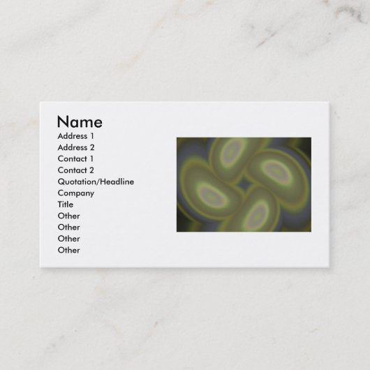 Green Spirals Business Card Visitenkarte (Vorderseite)