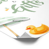 Green Splish Splash Baby Duschbücher und Geschenke Poster (Ecke)