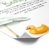 Green Splish Splash Baby Dusche Say Baby nicht Poster (Ecke)