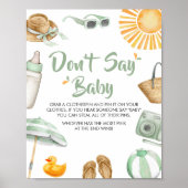 Green Splish Splash Baby Dusche Say Baby nicht Poster (Vorne)