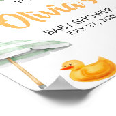 Green Splish Splash Baby Dusche Willkommen Poster (Ecke)