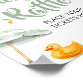Green Splish Splash Baby Dusche Windel Raffel Poster (Ecke)