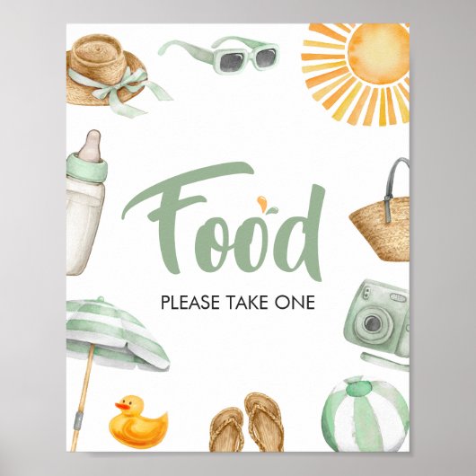 Green Splish Splash Baby Duschnahrung Poster (Vorne)