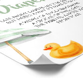 Green Splish Splash Babydusche Späte Nachttaucher Poster (Ecke)