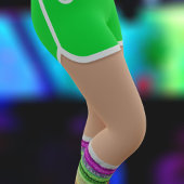 Green Sport Shorts 80er Fashion Retro Leg Warmer Leggings