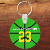 Green Sports Team Athleten Basketball Schlüsselanh Schlüsselanhänger (Vorderseite)