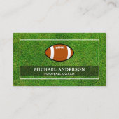 Green Sports Turf Beruflich Football Coach Visitenkarte (Vorderseite)