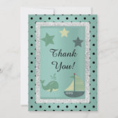 Green Spot zum Thema Nautic Dankeschön Card Einladung (Vorderseite)