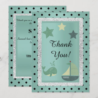 Green Spot zum Thema Nautic Dankeschön Card Einladung