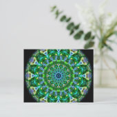 Green Spring Kaleidoskop Postkarte (Stehend Vorderseite)