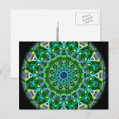 Green Spring Kaleidoskop Postkarte (Vorne/Hinten)