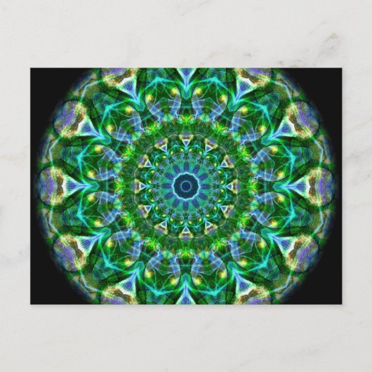 Green Spring Kaleidoskop Postkarte (Vorderseite)
