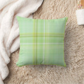 Green Sprout Pastel Green Kariert Kissen (Decke)