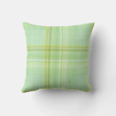 Green Sprout Pastel Green Kariert Kissen (Rückseite)