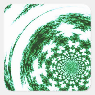 Green Spun Thread Quadratischer Aufkleber