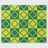Green Square Diamond Decorative Muster Geschenkpapier (Flach)