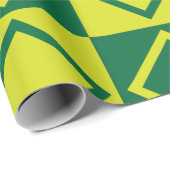 Green Square Diamond Decorative Muster Geschenkpapier (Rolleneckpunkt)