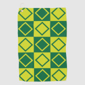 Green Square Diamond Geometric Decorative Golfhandtuch (Vorderseite)