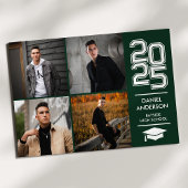 Green Square Foto Mod Varsity Grad Bekanntgabe Einladung