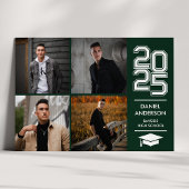 Green Square Foto Mod Varsity Grad Bekanntgabe Einladung