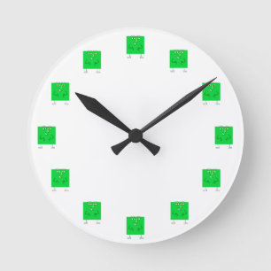 Green Square Typ Runde Wanduhr