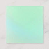 Green Square Visitenkarten für einfaches Sea Glass Quadratische Visitenkarte (Rückseite)