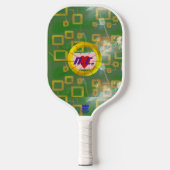 Green Squares Geometric Pickleball Paddle (Vorderseite)