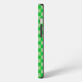 Green Squares Monogram Handy Case iPhone Hülle (Linke Seite)