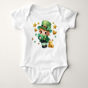 Green St. Patrick’s Day Baby Strampler
