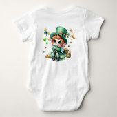 Green St. Patrick’s Day Baby Strampler (Rückseite)