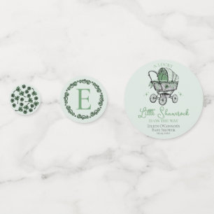 Green St Patricks Baby Duschtisch Konfetti