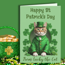 Green St Patrick's Cat Lovers Irish Kitten