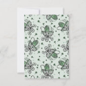 Green St Patricks Day Baby Dusche Danke Karte (Rückseite)