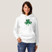 Green St Patricks Day Clover Womens Hoodie (Vorne ganz)