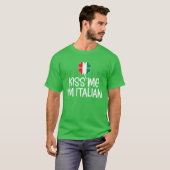 Green St Patrick's Day Funny Italian Humour Nove T-Shirt (Vorne ganz)