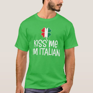 Green St Patrick's Day Funny Italian Humour Nove T-Shirt